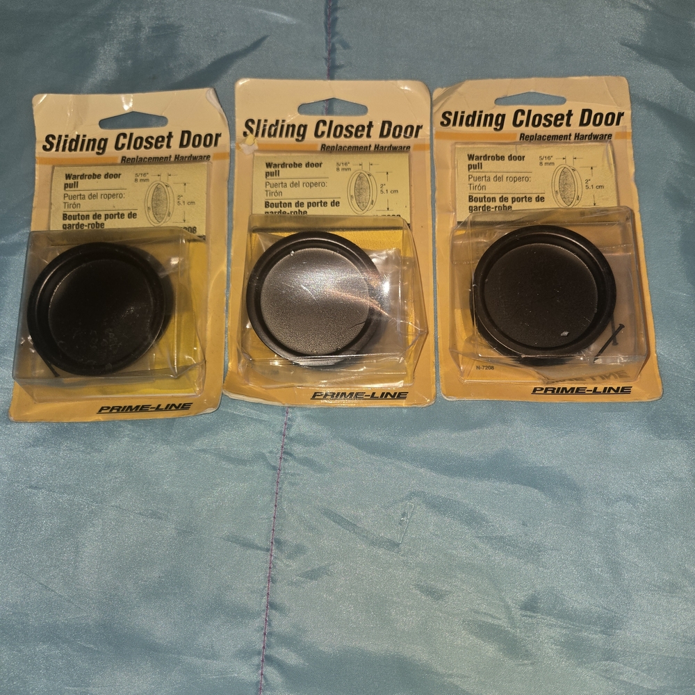 Prime-Line  N 7208 "2 Dia Door Pull, Closet Door Oil Rubbed Bronze 2ct. - 3 Sets